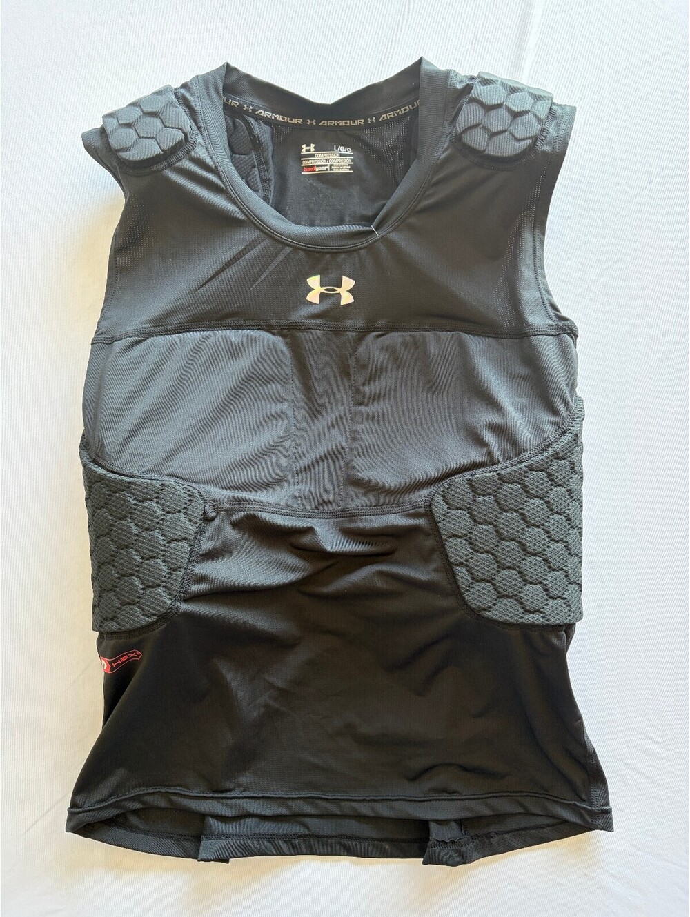 Under Armour Women's Gameday 7-Pad Top Black Large Football NWT